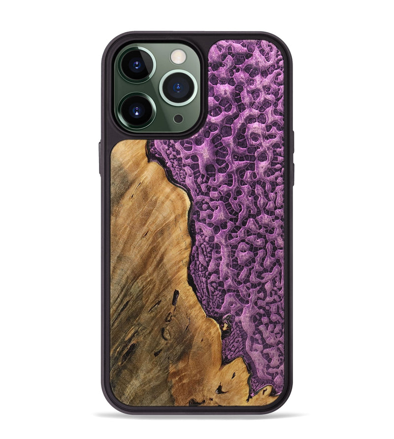 iPhone 13 Pro Max Wood+Resin Phone Case - Palmer (Static, 720287)