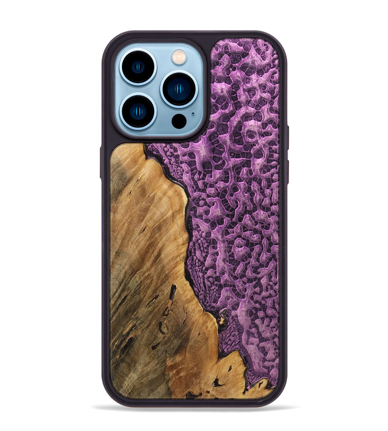 iPhone 14 Pro Max Wood+Resin Phone Case - Palmer (Static, 720287)