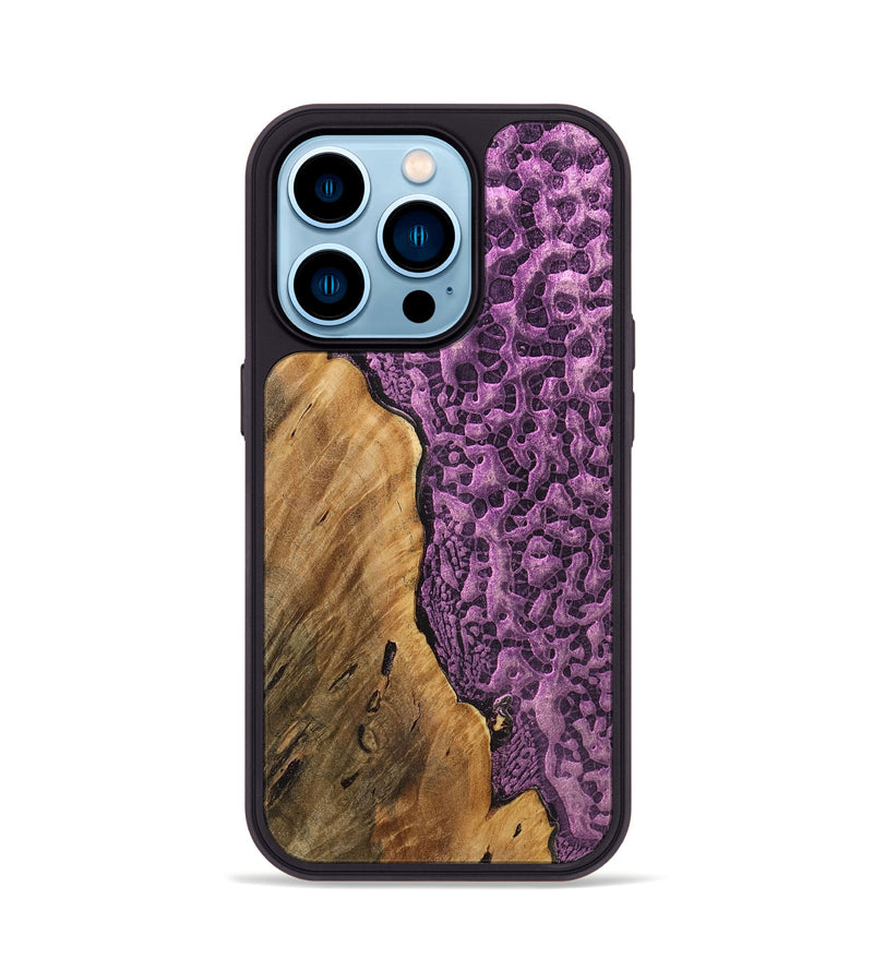 iPhone 14 Pro Wood+Resin Phone Case - Palmer (Static, 720287)