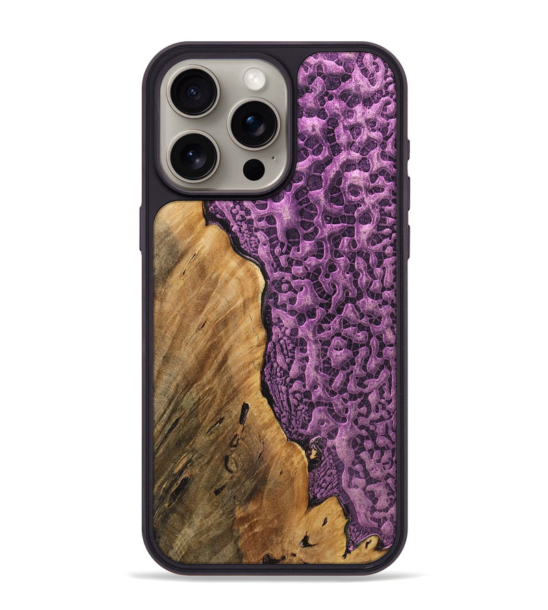 iPhone 15 Pro Max Wood+Resin Phone Case - Palmer (Static, 720287)