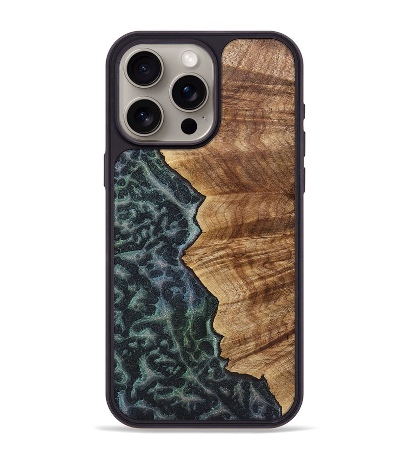 iPhone 15 Pro Max Wood+Resin Phone Case - Samuel (Static, 720290)