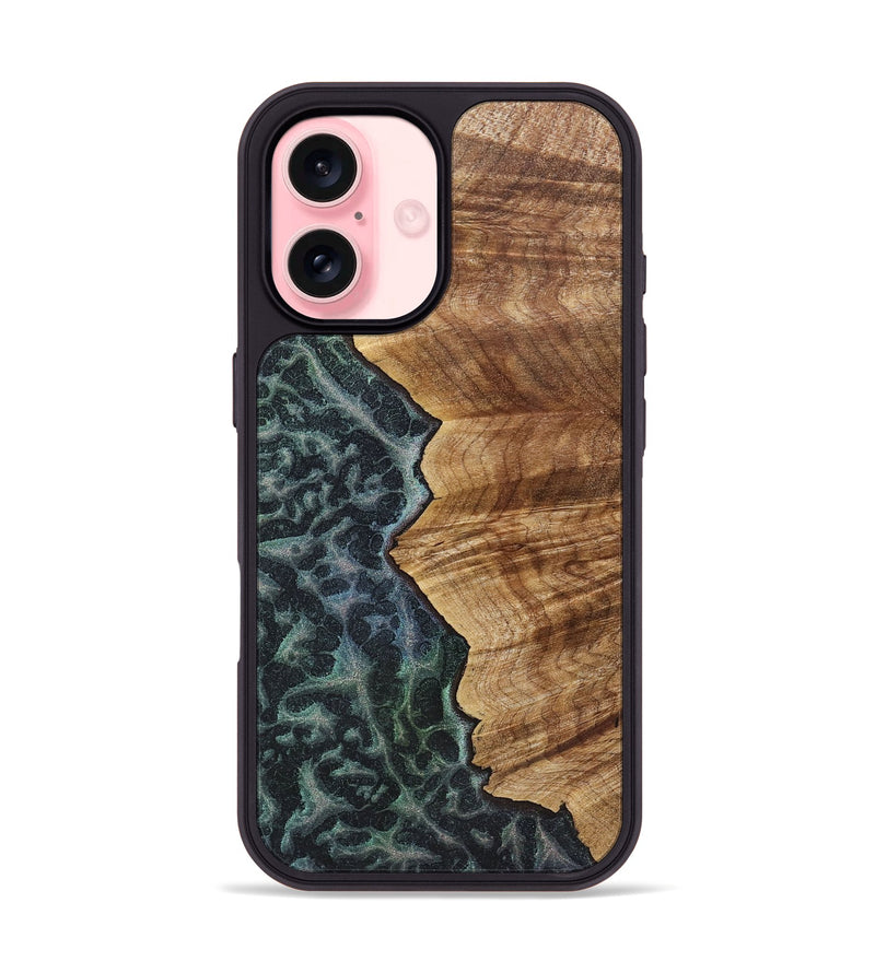 iPhone 16 Wood+Resin Phone Case - Samuel (Static, 720290)