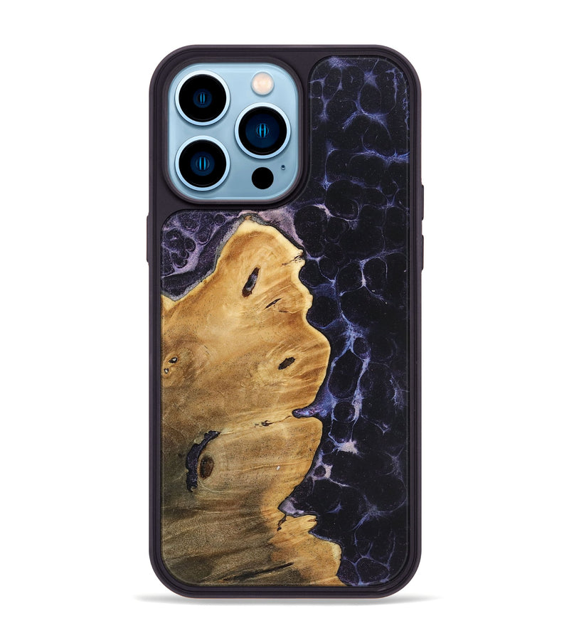 iPhone 14 Pro Max Wood+Resin Phone Case - Ezekiel (Static, 720293)