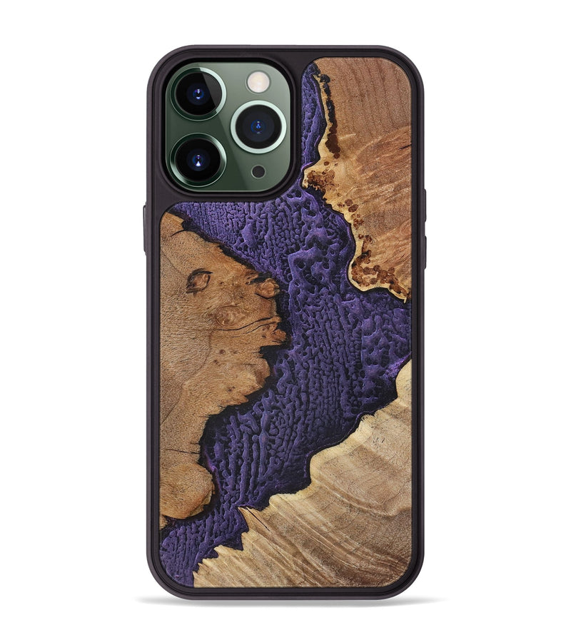 iPhone 13 Pro Max Wood+Resin Phone Case - Deneen (Static, 720295)