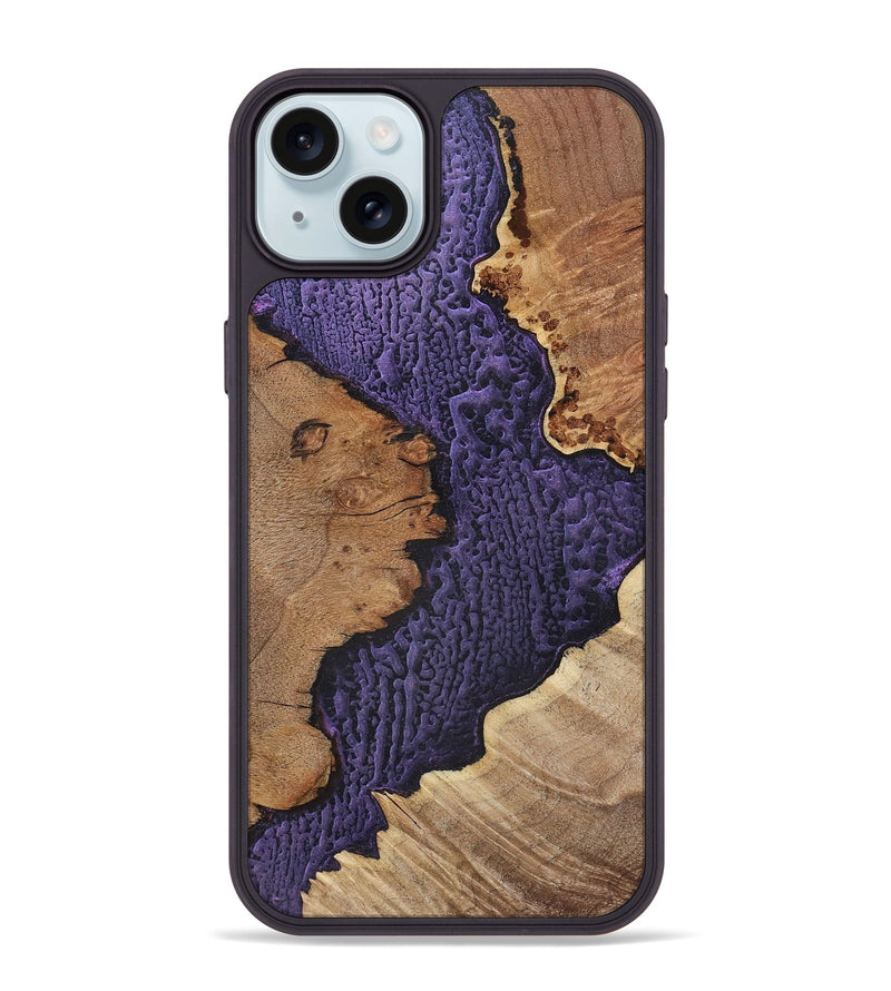 iPhone 15 Plus Wood+Resin Phone Case - Deneen (Static, 720295)