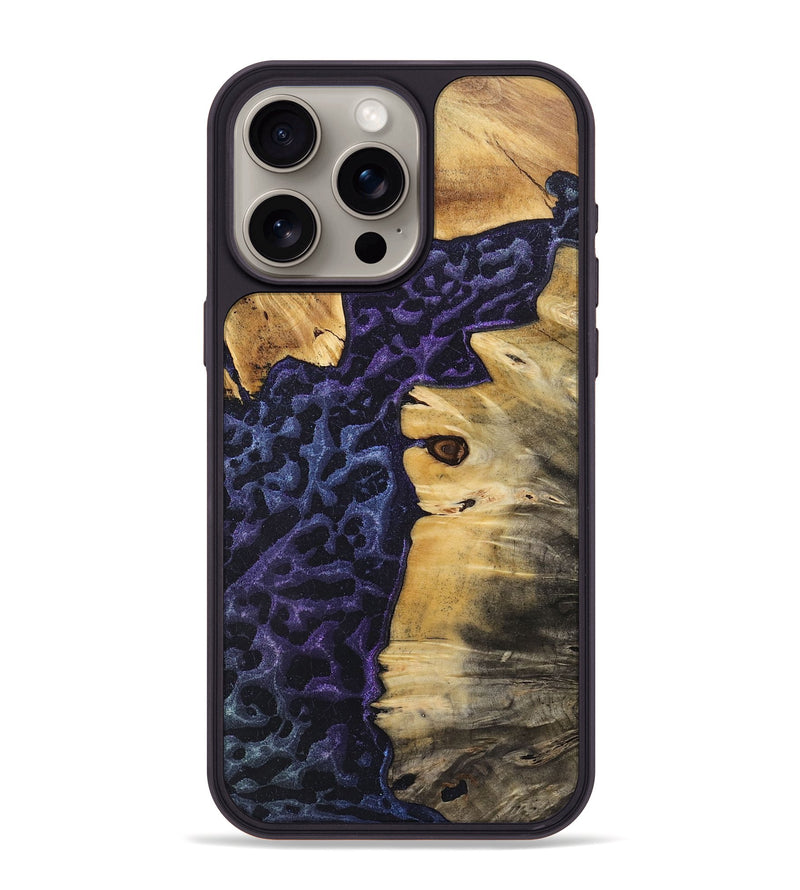 iPhone 15 Pro Max Wood+Resin Phone Case - Trisha (Static, 720296)