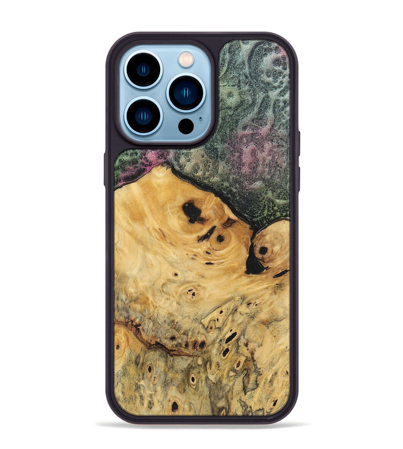 iPhone 14 Pro Max Wood+Resin Phone Case - Frances (Static, 720301)