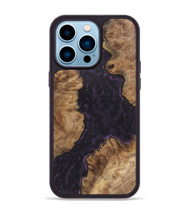 iPhone 14 Pro Max Wood+Resin Phone Case - Shirley (Static, 720302)