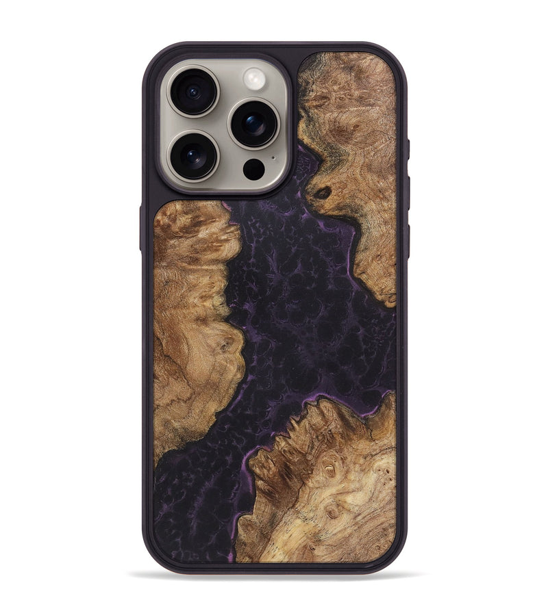 iPhone 15 Pro Max Wood+Resin Phone Case - Shirley (Static, 720302)