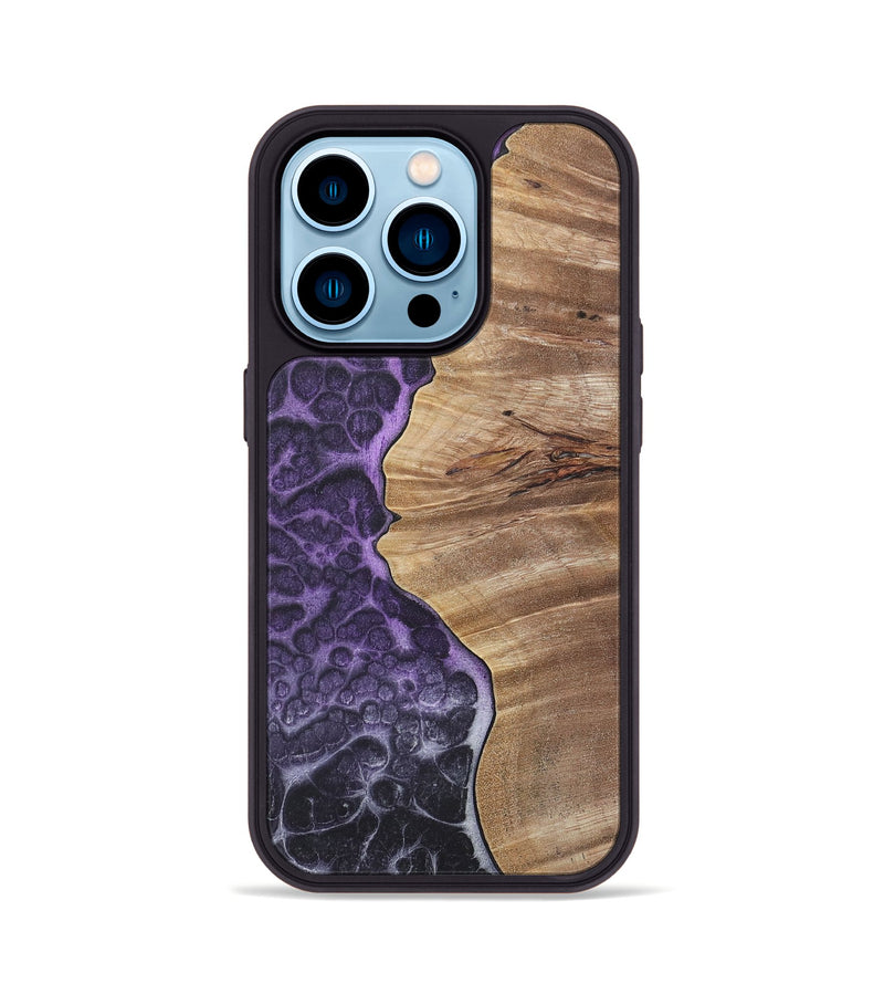 iPhone 14 Pro Wood+Resin Phone Case - Toby (Static, 720304)