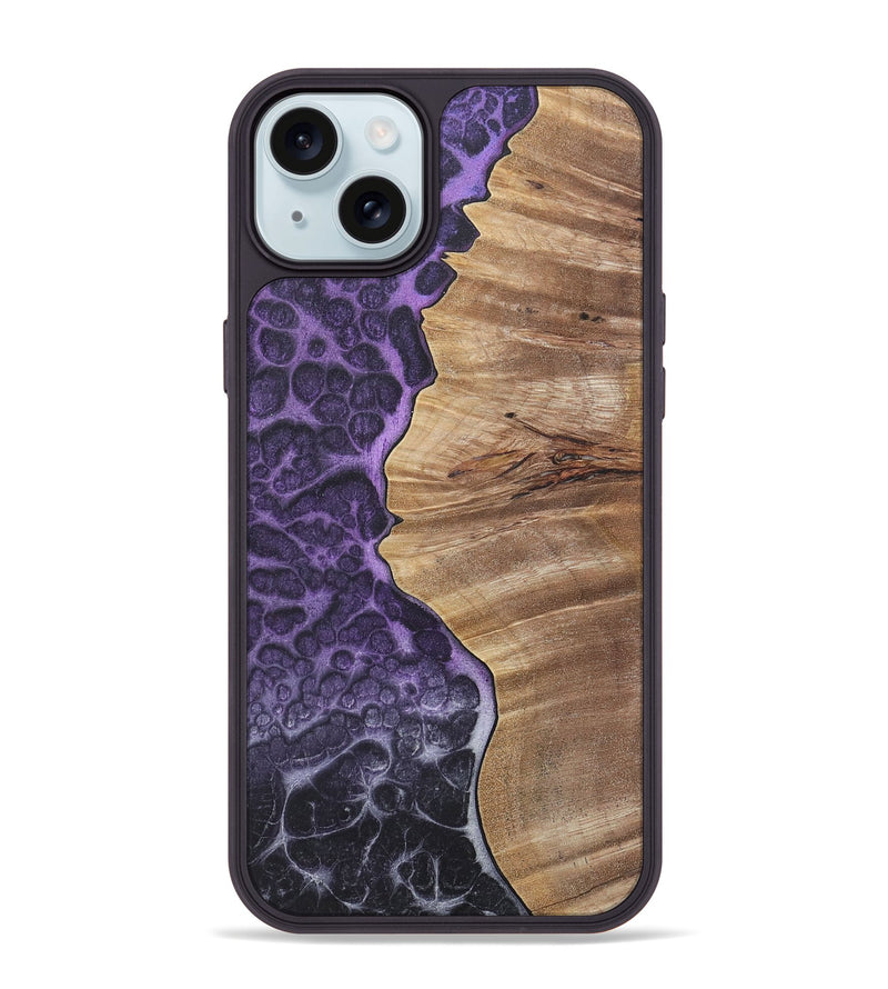 iPhone 15 Plus Wood+Resin Phone Case - Toby (Static, 720304)