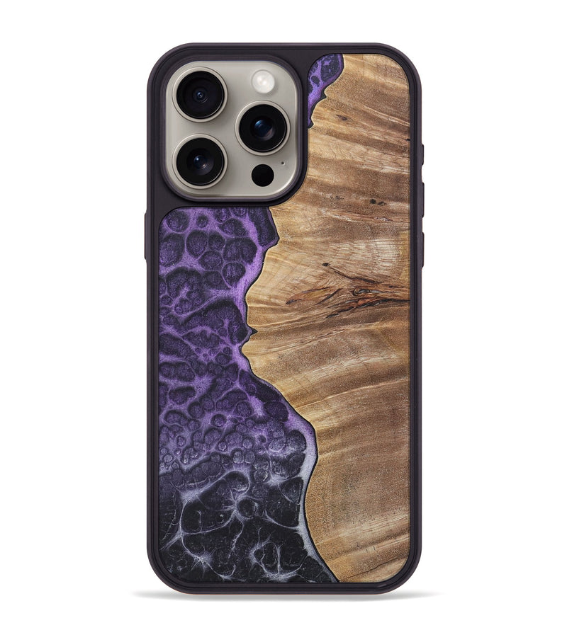 iPhone 15 Pro Max Wood+Resin Phone Case - Toby (Static, 720304)