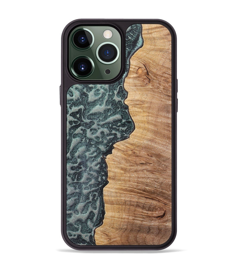 iPhone 13 Pro Max Wood+Resin Phone Case - Viola (Static, 720307)