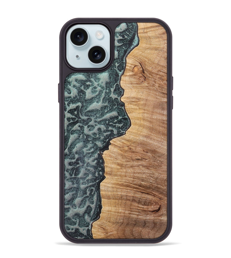 iPhone 15 Plus Wood+Resin Phone Case - Viola (Static, 720307)