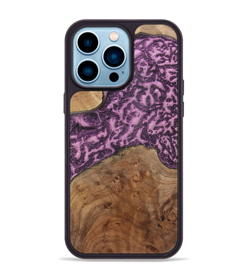 iPhone 14 Pro Max Wood+Resin Phone Case - Danielle (Static, 720311)