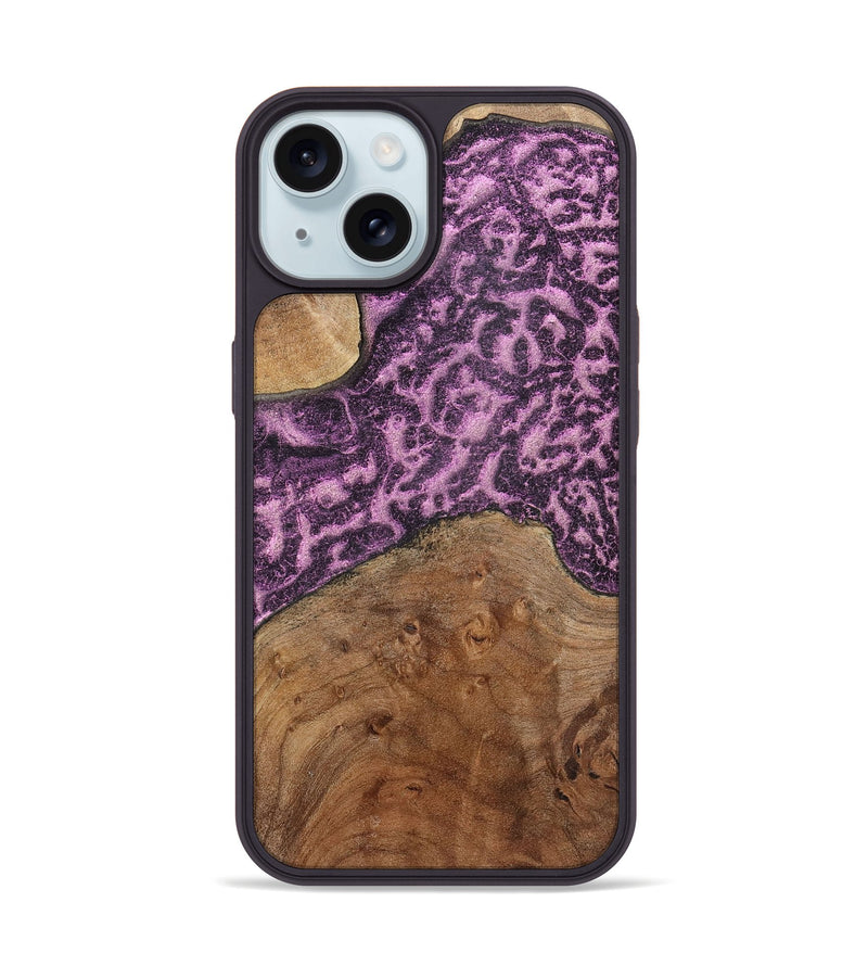 iPhone 15 Wood+Resin Phone Case - Danielle (Static, 720311)