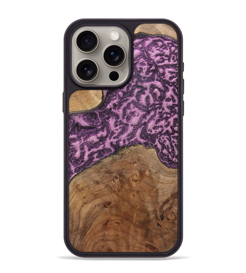 iPhone 15 Pro Max Wood+Resin Phone Case - Danielle (Static, 720311)