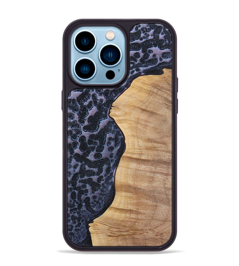 iPhone 14 Pro Max Wood+Resin Phone Case - Britney (Static, 720312)