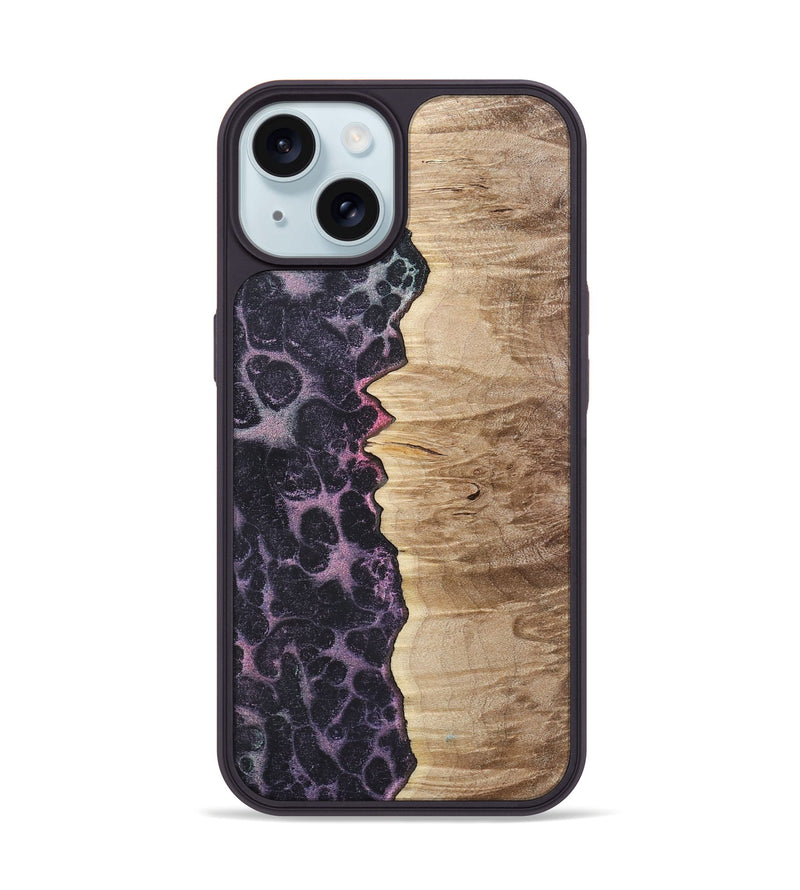 iPhone 15 Wood+Resin Phone Case - Delilah (Static, 720314)