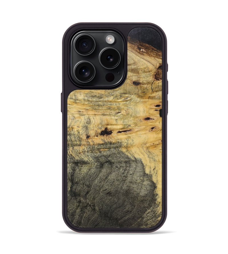 iPhone 15 Pro Wood+Resin Phone Case - Cruz (Wood Burl, 720384)