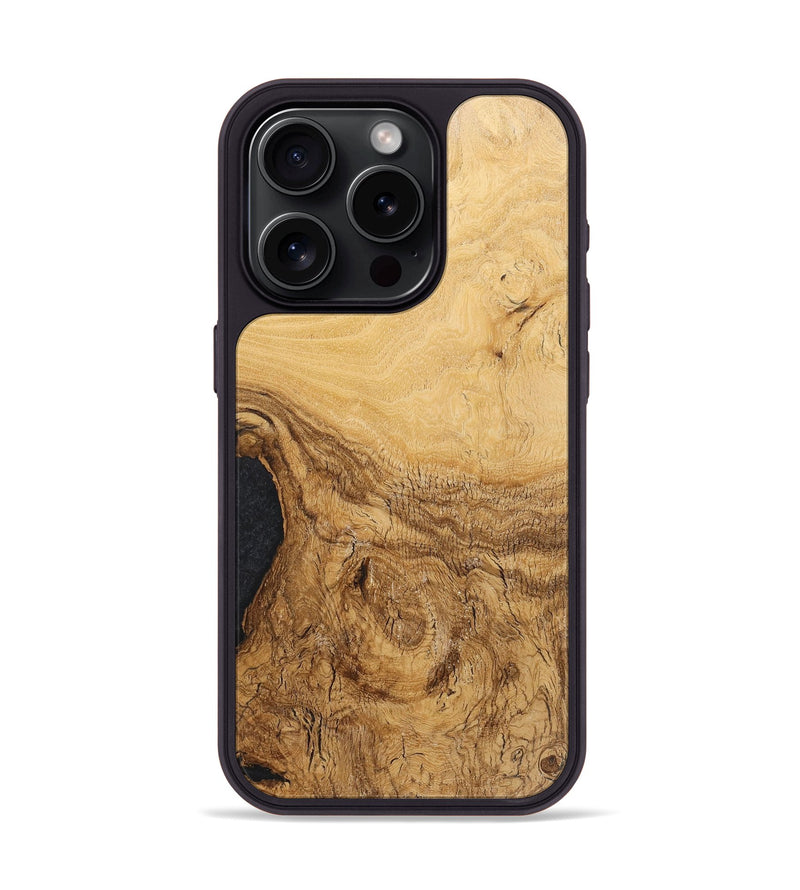 iPhone 15 Pro Wood+Resin Phone Case - Marian (Wood Burl, 720386)