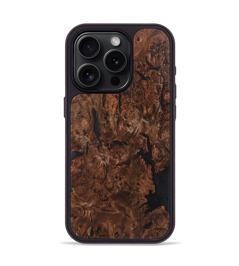 iPhone 15 Pro Wood+Resin Phone Case - Shelby (Wood Burl, 720390)