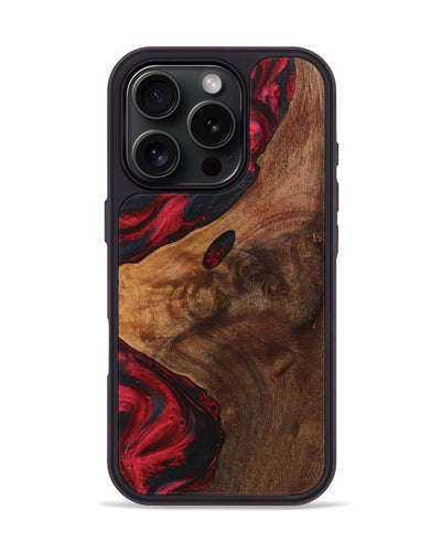 iPhone 16 Pro Wood+Resin Phone Case - Alfred (Red, 720425)