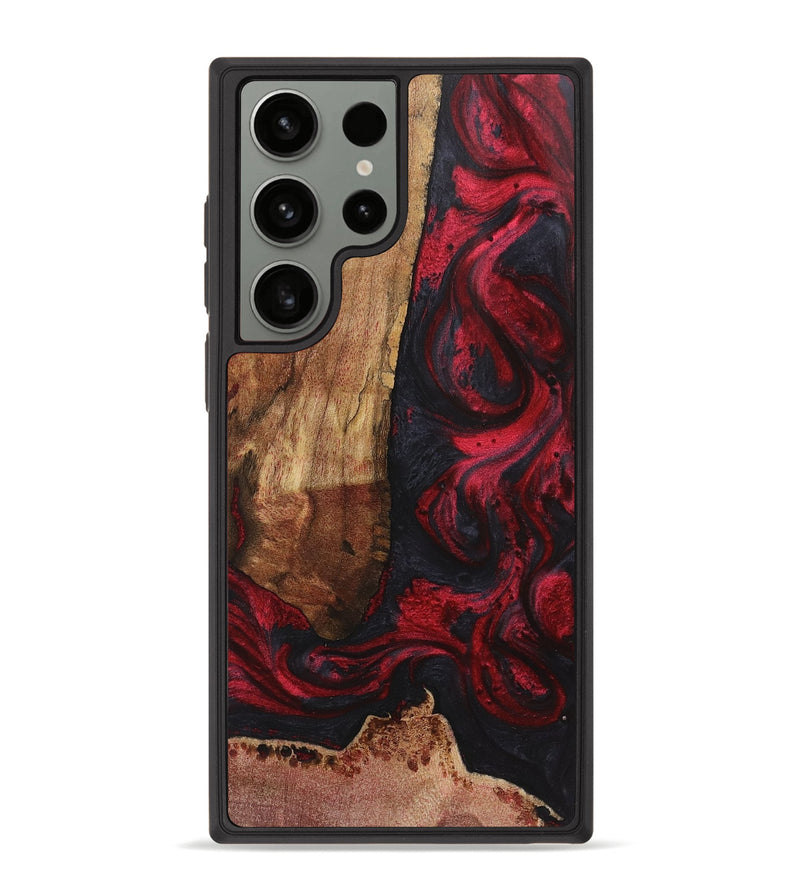 Galaxy S23 Ultra Wood+Resin Phone Case - Kelly (Red, 720426)