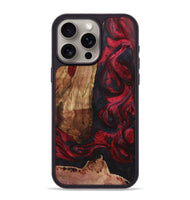 iPhone 15 Pro Max Wood+Resin Phone Case - Kelly (Red, 720426)