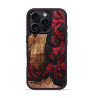 iPhone 16 Pro Wood+Resin Phone Case - Kelly (Red, 720426)