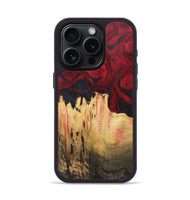 iPhone 15 Pro Wood+Resin Phone Case - Leticia (Red, 720427)