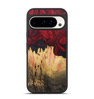 Pixel 9 Wood+Resin Phone Case - Leticia (Red, 720427)