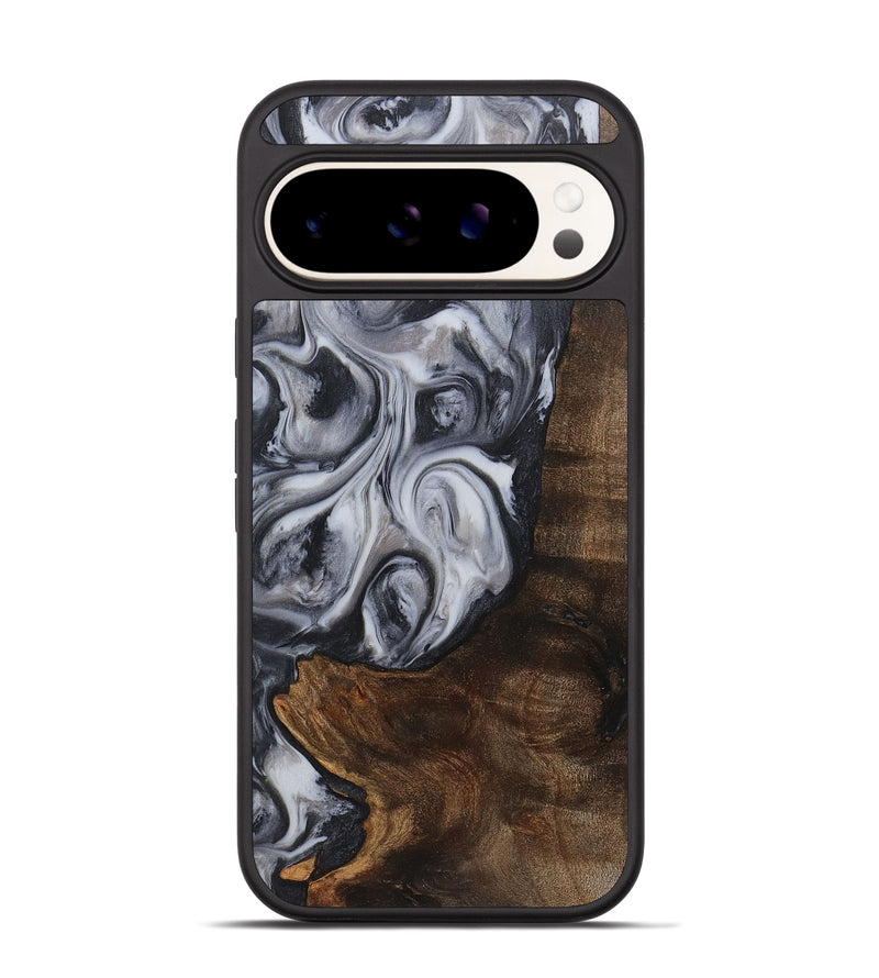 Pixel 9 Pro Wood+Resin Phone Case - Henry (Black & White, 720439)