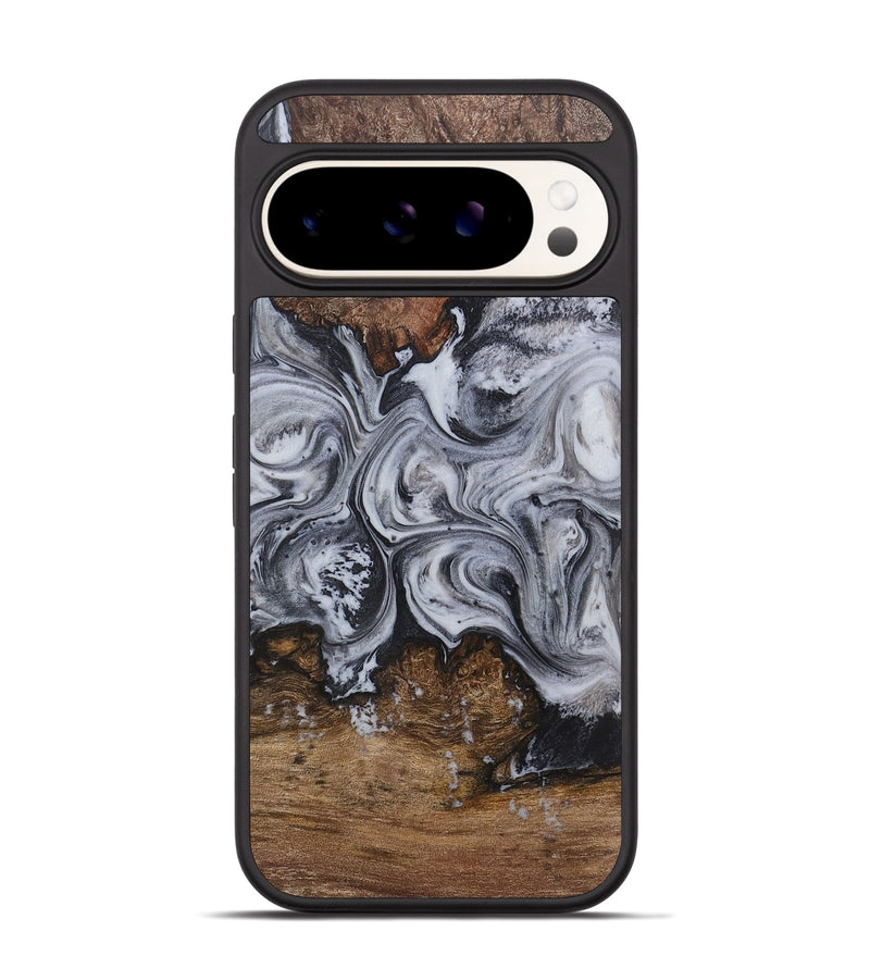 Pixel 9 Pro Wood+Resin Phone Case - Yasmin (Black & White, 720443)