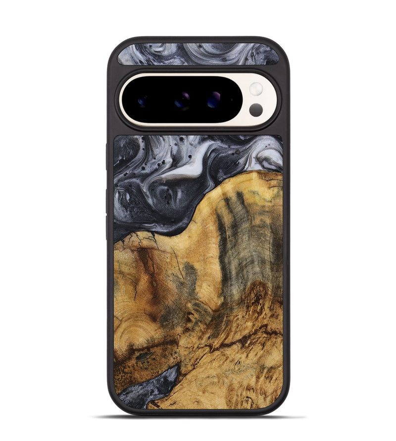 Pixel 9 Pro Wood+Resin Phone Case - Vincent (Black & White, 720445)