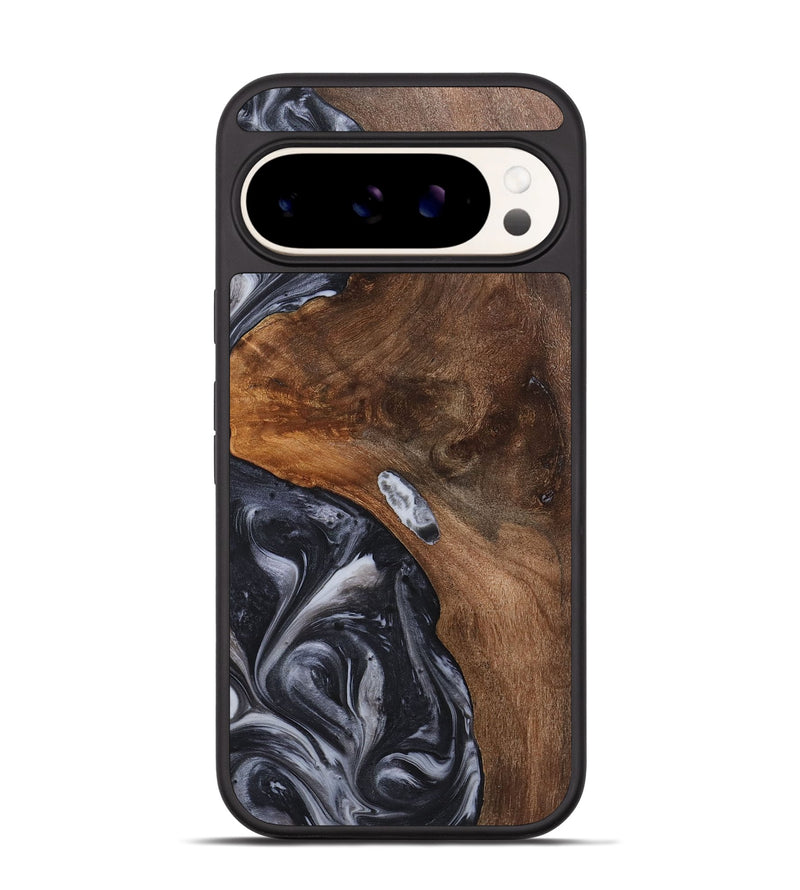 Pixel 9 Pro Wood+Resin Phone Case - India (Black & White, 720448)