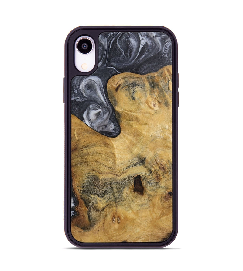 iPhone Xr Wood+Resin Phone Case - Aubrey (Black & White, 720450)