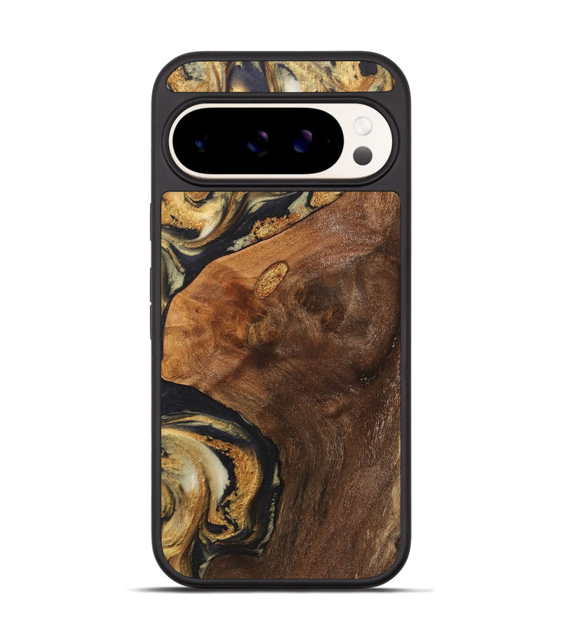 Pixel 9 Pro Wood+Resin Phone Case - Eddie (Black & White, 720455)