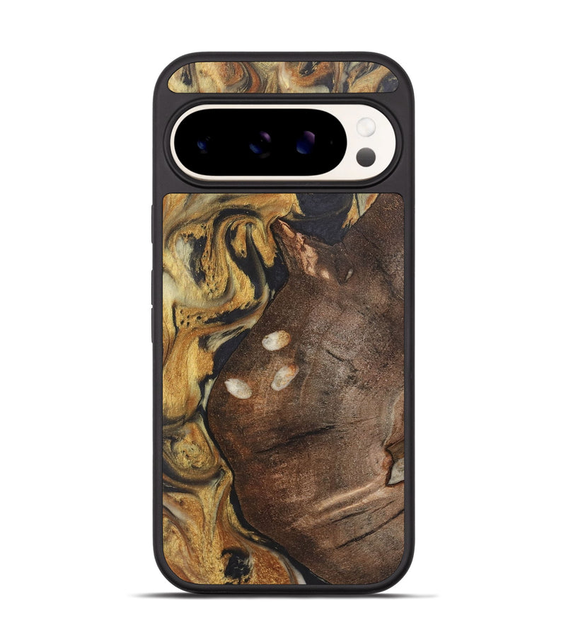 Pixel 9 Pro Wood+Resin Phone Case - Terrance (Black & White, 720465)