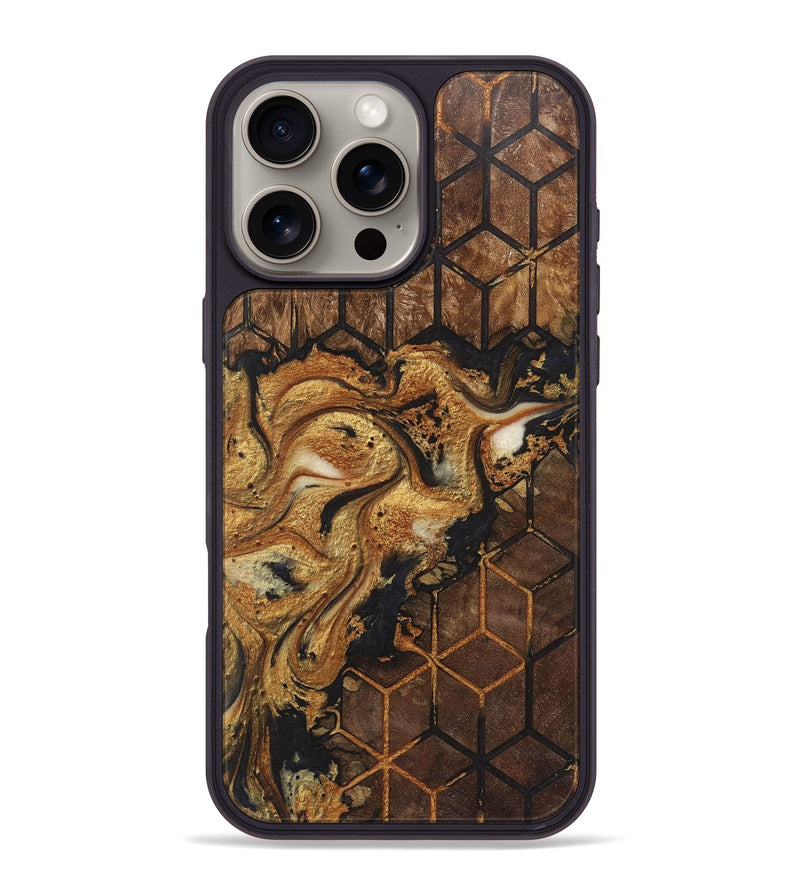 iPhone 16 Pro Max Wood+Resin Phone Case - Khloe (Pattern, 720474)