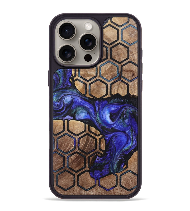 iPhone 16 Pro Max Wood+Resin Phone Case - Jo (Pattern, 720489)