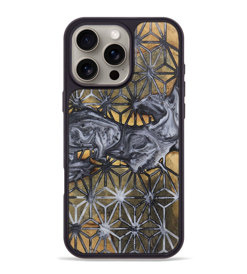 iPhone 16 Pro Max Wood+Resin Phone Case - Bart (Pattern, 720490)