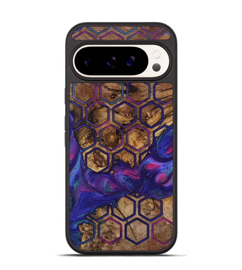 Pixel 9 Pro Wood+Resin Phone Case - Paislee (Pattern, 720498)