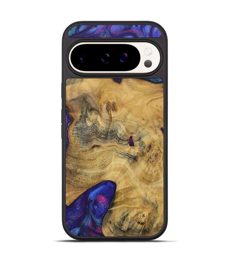 Pixel 9 Wood+Resin Phone Case - Izabella (Purple, 720499)