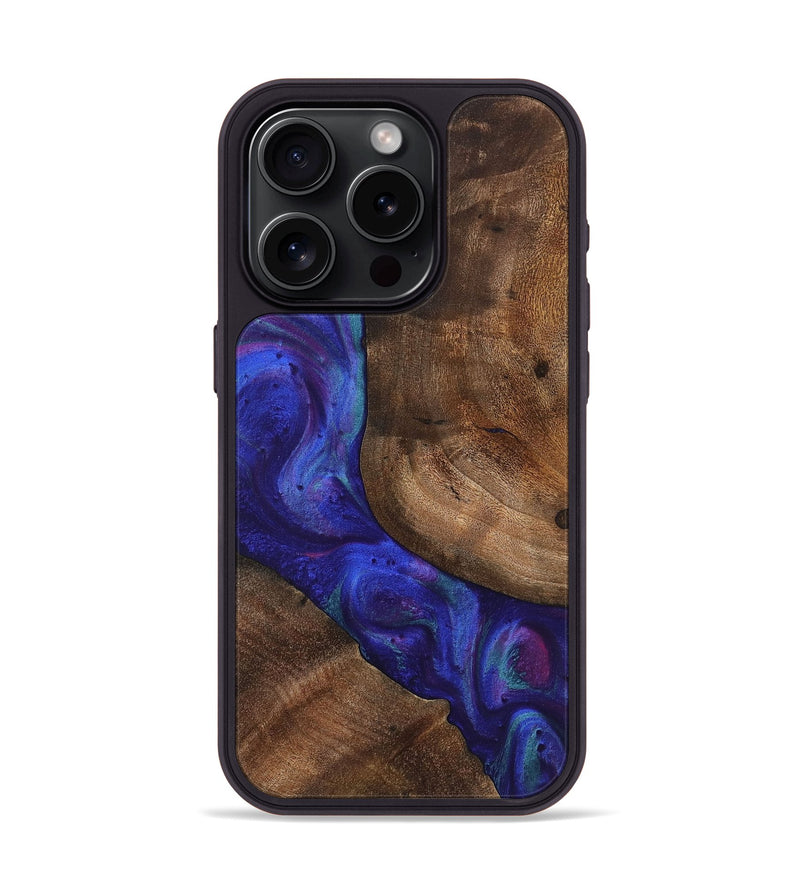 iPhone 15 Pro Wood+Resin Phone Case - Samuel (Purple, 720500)