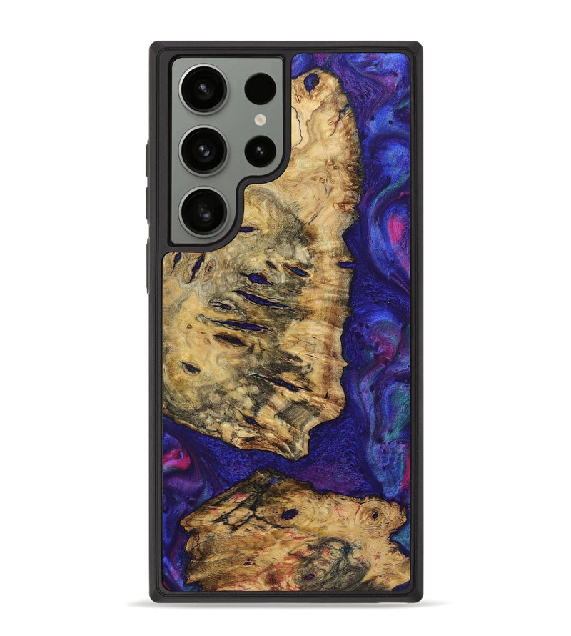 Galaxy S23 Ultra Wood+Resin Phone Case - Freddie (Purple, 720501)