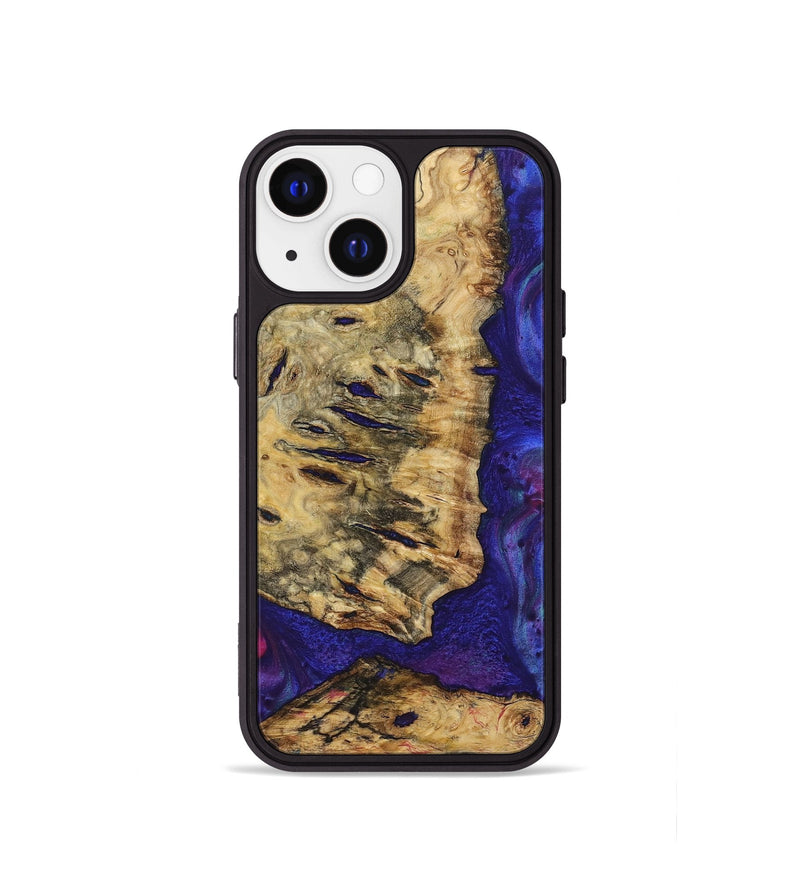 iPhone 13 mini Wood+Resin Phone Case - Freddie (Purple, 720501)