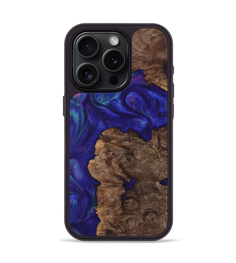 iPhone 15 Pro Wood+Resin Phone Case - Elsie (Purple, 720510)