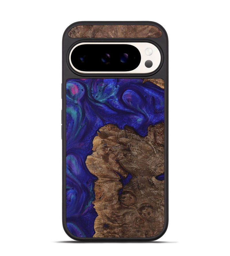 Pixel 9 Wood+Resin Phone Case - Elsie (Purple, 720510)