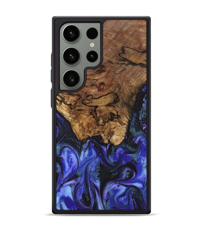 Galaxy S24 Ultra Wood+Resin Phone Case - Tamika (Purple, 720520)